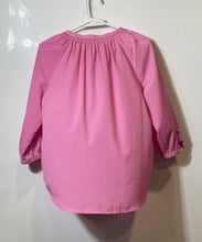 Load image into Gallery viewer, Lauren Ralph Lauren Womens Pink Smocked Long-Sleeve Button-Front Blouse Top Sz M
