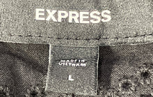 Load image into Gallery viewer, Express Mens Black Cotton Short Sleeve Collared Button-Up Shirt Size L
