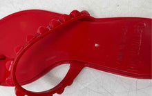 Load image into Gallery viewer, Carmen Sol Womens Maria Red Studded Toe Ring Flat Flip Flop Sandals Size 7
