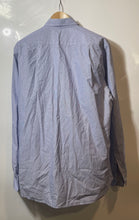 Load image into Gallery viewer, Authentic Carolina Herrera Mens Light Blue Striped Cotton Dress Shirt Size 17
