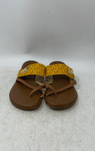 Load image into Gallery viewer, Michael Kors Womens Sidney Brown Yellow Signature Slide Sandals Size 7.5M
