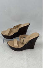 Load image into Gallery viewer, Italian Shoemakers Womens Rosy Tan Brown Wedge Heel Slip-On Slide Sandals Size 7
