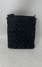 Load image into Gallery viewer, Coach Womens Black Monogram Adjustable Strap Top Zipper Crossbody Bag

