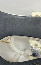 Load image into Gallery viewer, Loretta Pettinari Womens White Leather Buckle Open Toe Strappy Sandals Size 8
