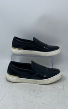 Load image into Gallery viewer, Aldo Womens Quarta Black Gold Round Toe Low Top Slip On Sneaker Shoes Size 8.5
