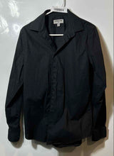 Load image into Gallery viewer, Express 1MX Mens Black Cotton Long Sleeve Collared Slim Dress Shirt Size S/P

