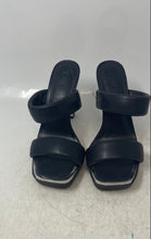 Load image into Gallery viewer, DKNY Womens Ralia Black Leather Slip-On Open Toe Block Platform Heels Sz 5 1/2M
