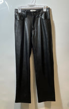 Load image into Gallery viewer, Abercrombie &amp; Fitch Womens Black Leather Ultra High Rise Ankle Pants Size 28/6
