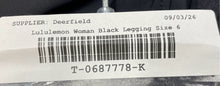 Load image into Gallery viewer, Lululemon Womens Black Cut-Out Waist HR Train Tight Ankle Leggings Size 6
