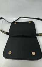 Load image into Gallery viewer, Versace Parfums Womens Black Inner Pockets Shoulder Crossbody Handbag

