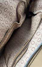 Load image into Gallery viewer, Guess Womens Beige Dual Zipper Top Handle Adjustable Strap Compact Backpack
