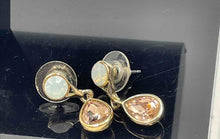 Load image into Gallery viewer, Authentic Givenchy Women's Gold -Tone Champagne Crystal Teardrop Earrings
