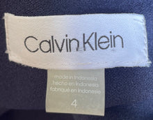 Load image into Gallery viewer, Calvin Klein Womens Dark Blue Sleeveless Round Neck Fit &amp; Flare Dress Size 4
