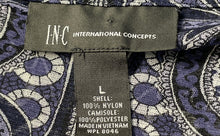 Load image into Gallery viewer, INC International Concepts Womens Multicolor Damask Print Button-Up Shirt Size L
