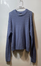 Load image into Gallery viewer, Abercrombie &amp; Fitch Womens Blue Cotton Long Sleeve Cropped Pullover Sweater Sz M
