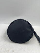 Load image into Gallery viewer, Versace Parfums Womens Black Greek Barrel Cylinder Crossbody Strap Bucket Bag
