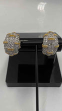 Load image into Gallery viewer, Authentic Swarovski Women's Gold-Tone Pavé Clip-On Earrings
