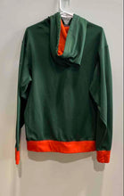 Load image into Gallery viewer, Nike Mens Therma Fit Green Orange NCAA Miami Hurricanes Pullover Hoodie Size M
