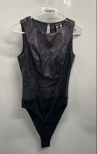Load image into Gallery viewer, I.N.C International Concepts Womens Dark Gray Snakeskin One-Piece Bodysuit Sz M
