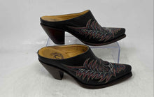 Load image into Gallery viewer, Charlie 1 Horse Womens Mayela Dark Brown Embroidered Slip-On Mule Shoes Sz EU 36
