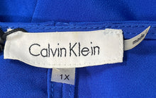 Load image into Gallery viewer, Calvin Klein Womens Blue 3/4 Sleeve Round Neck Regular Fit Blouse Top Size 1X
