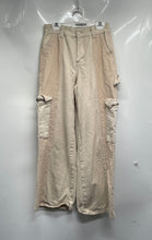 Load image into Gallery viewer, Forever 21 Womens Beige Corduroy Denim Pockets Wide-Leg Cargo Pants Size S
