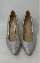 Load image into Gallery viewer, Jessica Simpson Womens Silver Rhinestone Pointed Toe Pump Heels Size 9.5M
