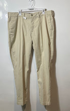 Load image into Gallery viewer, Express Mens Beige Flat Front Slash Pocket Straight Leg Dress Pants Size 38x32
