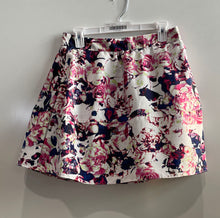 Load image into Gallery viewer, Express Womens Multicolor Floral Print High Rise Back Zip Mini Skirt Size 10
