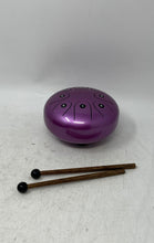 Load image into Gallery viewer, Amazon Lavender Steel Tongue Drum With Sticks &amp; Carrying Bag Untested
