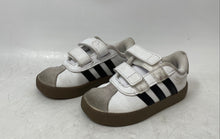 Load image into Gallery viewer, Adidas Kids VL Court 3.0 ID9157 White Leather Hook &amp; Loop Sneaker Shoes Size 7K
