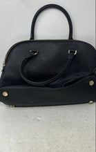 Load image into Gallery viewer, Michael Kors Womens Cindy Black Leather Double Handle Zipper Satchel Handbag
