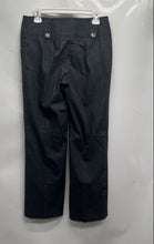 Load image into Gallery viewer, NYCC Womens Black Flat Front Straight Leg Pockets Trouser Pants Size 8

