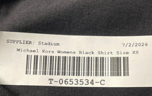 Load image into Gallery viewer, Michael Kors Womens Black Crew Neck Short Sleeve Pullover T-Shirt Size XS
