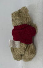 Load image into Gallery viewer, Vintage Teddy Bear Plush Stuffed Toys Wearing Red Snowflake Sweater
