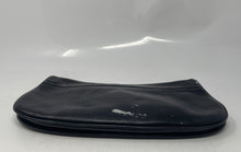 Load image into Gallery viewer, Authentic Tory Burch Womens Reva Black Leather Logo Flap Clutch Purse Damaged

