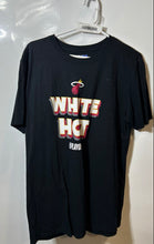 Load image into Gallery viewer, NBA Mens Black Graphic Print Cotton White Hot Miami Heat Basketball T-Shirt Sz L
