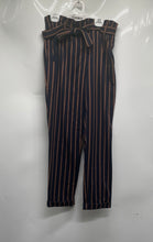 Load image into Gallery viewer, Zara Womens Multicolor Striped Print High Waisted Paperback Ankle Pants Size S
