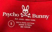 Load image into Gallery viewer, Psycho Bunny Mens Red Pima Cotton Short Sleeve Bicknell Graphic T-Shirt Size 5
