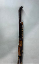 Load image into Gallery viewer, Hand Carved Brown Long Wooden Jamaica Souvenir Walking Cane
