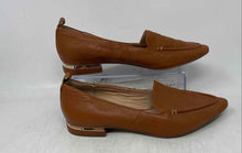 Load image into Gallery viewer, Franco Sarto Womens Cognac Brown Leather Slip-On Loafer Shoes Size 9 M
