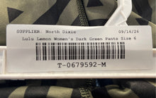 Load image into Gallery viewer, Lululemon Athletica Womens Dark Green Black Geometric Cropped Leggings Size 6

