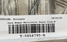 Load image into Gallery viewer, Zara Mens Multicolor Striped Slash Pocket Drawstring Trouser Pants Size Medium
