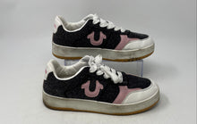 Load image into Gallery viewer, True Religion Womens Black White Kim Logo Low Top Lace-Up Sneaker Shoes Size 9M
