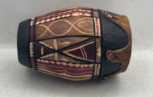 Load image into Gallery viewer, Carved Wooden African Tribal Drum Maputo Souvenir Fur Hide Top With Handle
