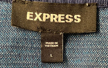 Load image into Gallery viewer, Express Mens Blue Short Sleeve Collared Polo Shirt Size Large
