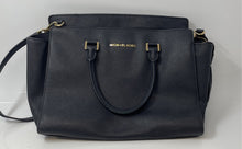 Load image into Gallery viewer, Michael Kors Womens Selma Black Leather Double Handle Satchel Handbag

