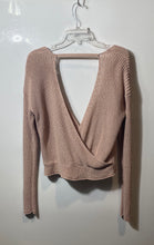 Load image into Gallery viewer, Forever 21 Womens Pink Long Sleeve Surplice Neck Regular Fit Wrap Sweater Size M
