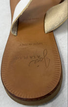 Load image into Gallery viewer, Joie A La Plage Womens Nice White Khaki Leather Slip-On Flat Sandals Size EU 38

