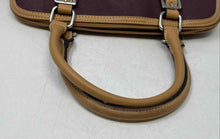 Load image into Gallery viewer, Giani Bernini Womens Saffiano Dome Brown Dark Red Double Handle Satchel Handbag
